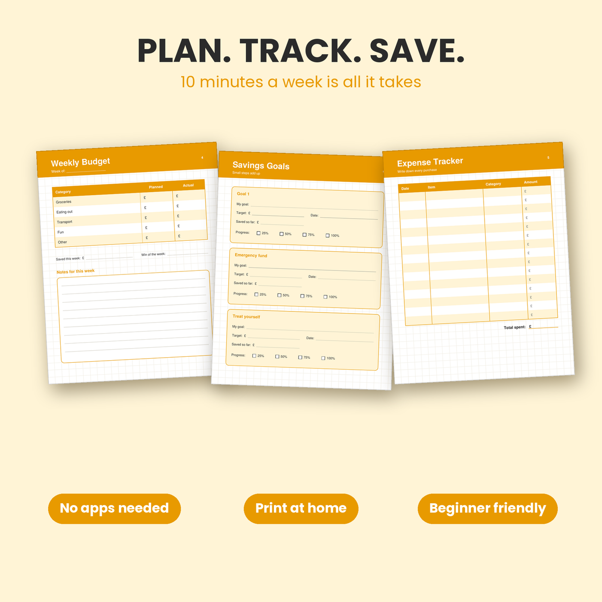 Printable Weekly Budget Planner | 11-Page PDF | Monthly Overview & Savings Tracker