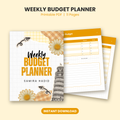 Printable Weekly Budget Planner | 11-Page PDF | Monthly Overview & Savings Tracker